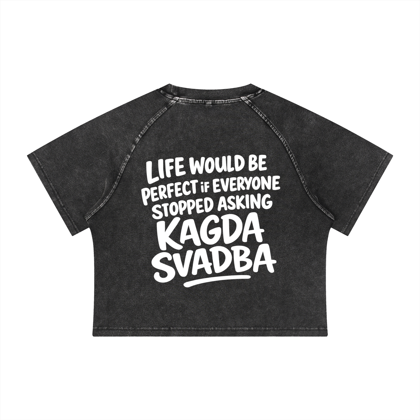 KAGDA SVADBA CROP WASHED SHIRT