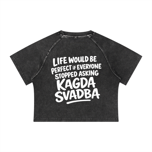 KAGDA SVADBA CROP WASHED SHIRT