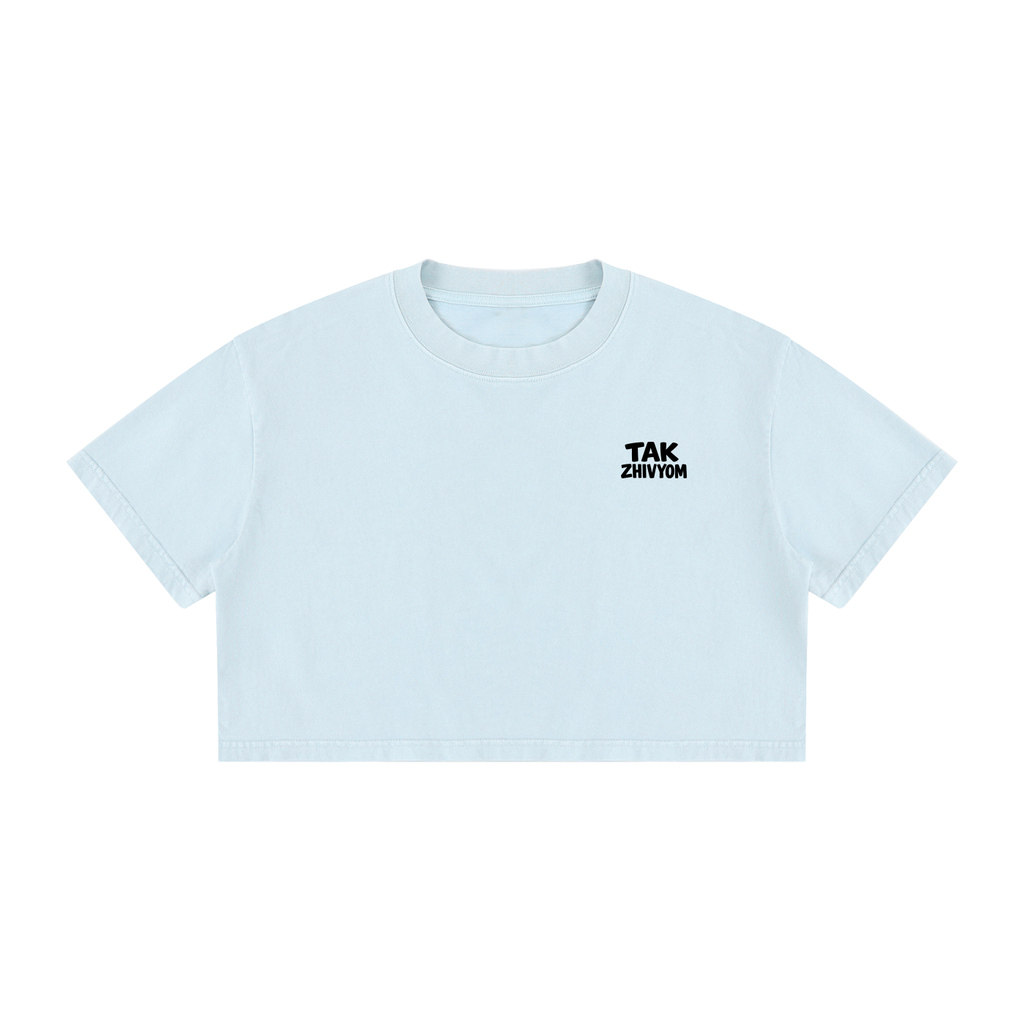 LIFE IS TOO SHORT CROP T-SHIRT INVIS