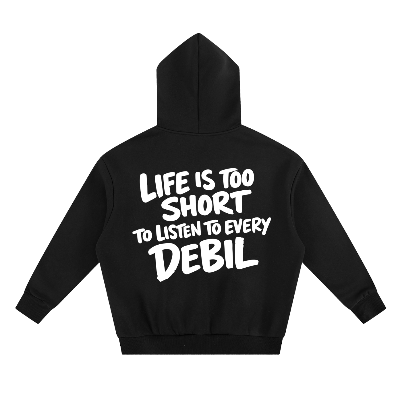 LIFE IS TOO SHORT FLEECE HOODIE