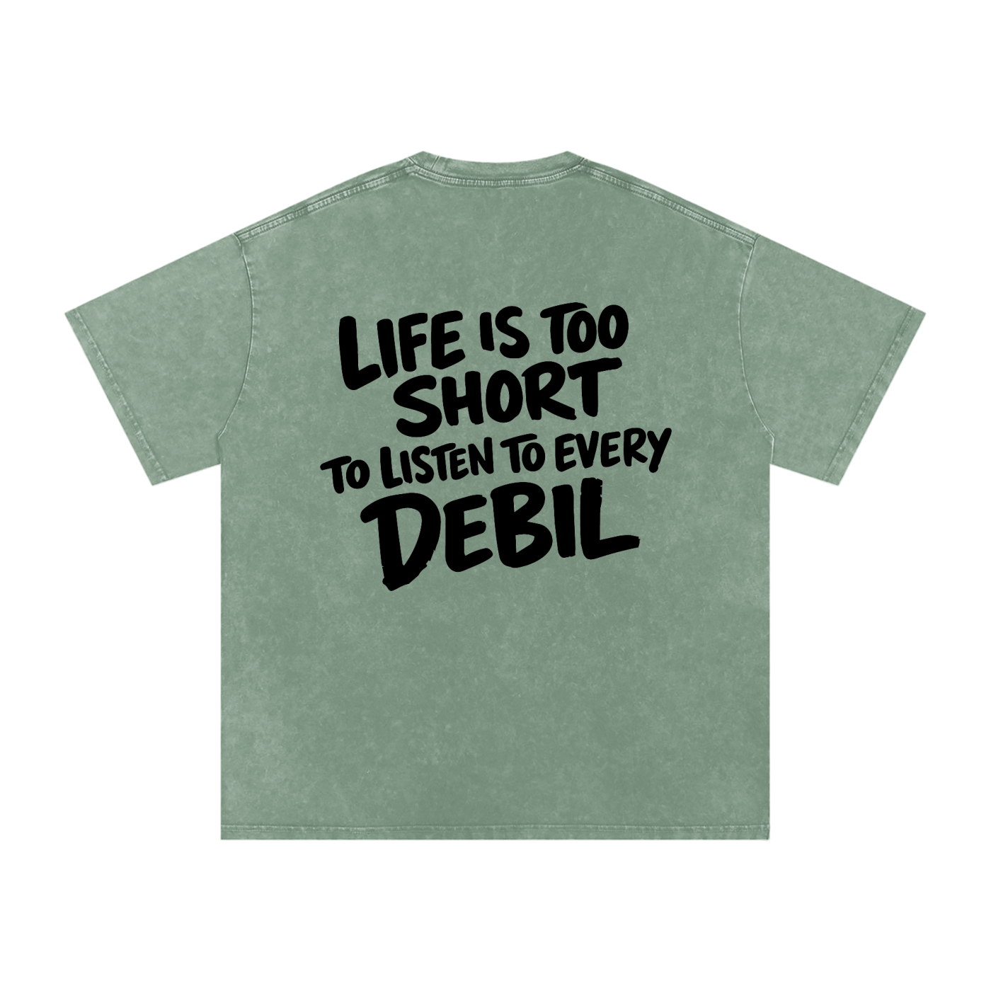 LIFE IS TOO SHORT WASHED T-SHIRT INVIS