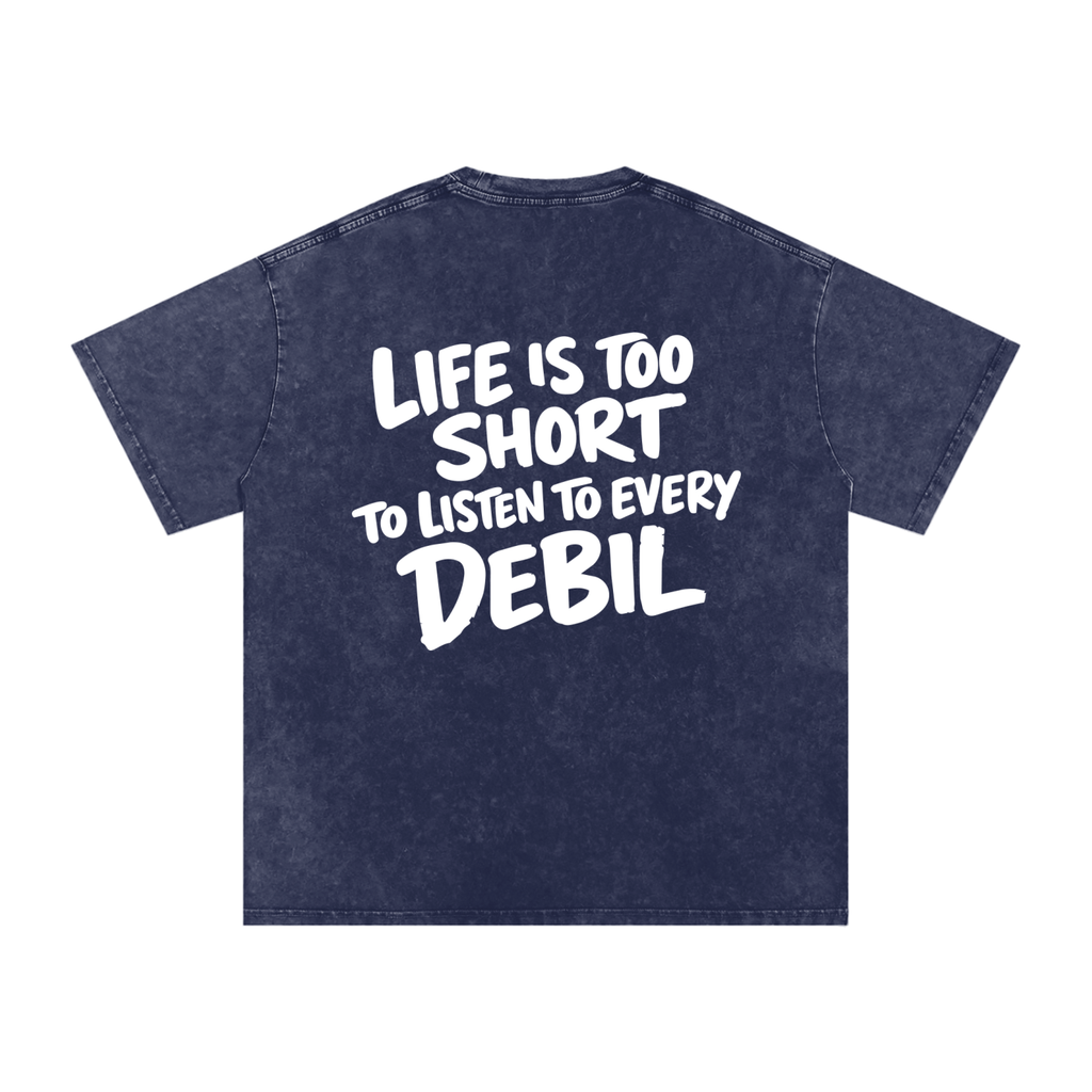 LIFE IS TOO SHORT WASHED T-SHIRT  INVIS