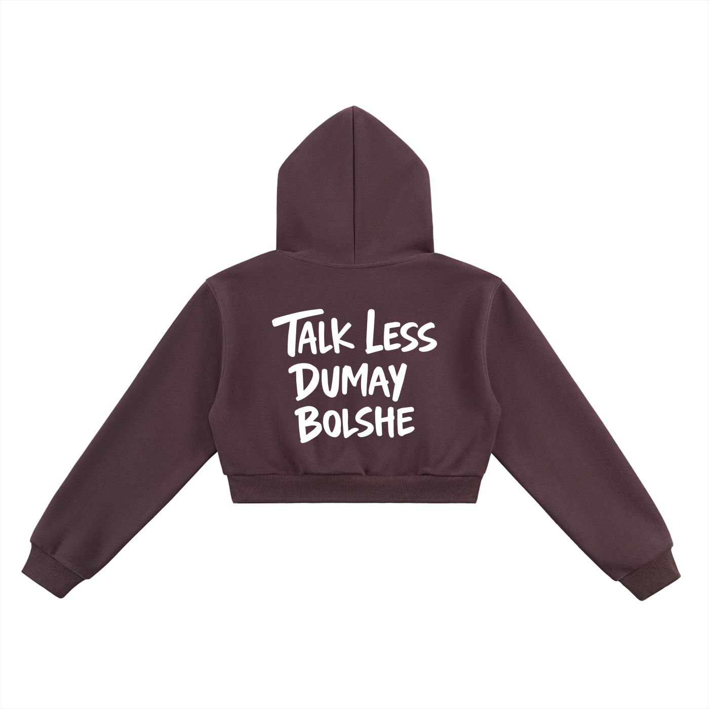 TALK LESS CROPPED HOODIE