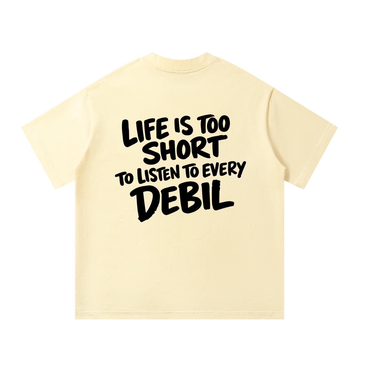 LIFE IS TOO SHORT OVERSIZED T-SHIRT INVIS