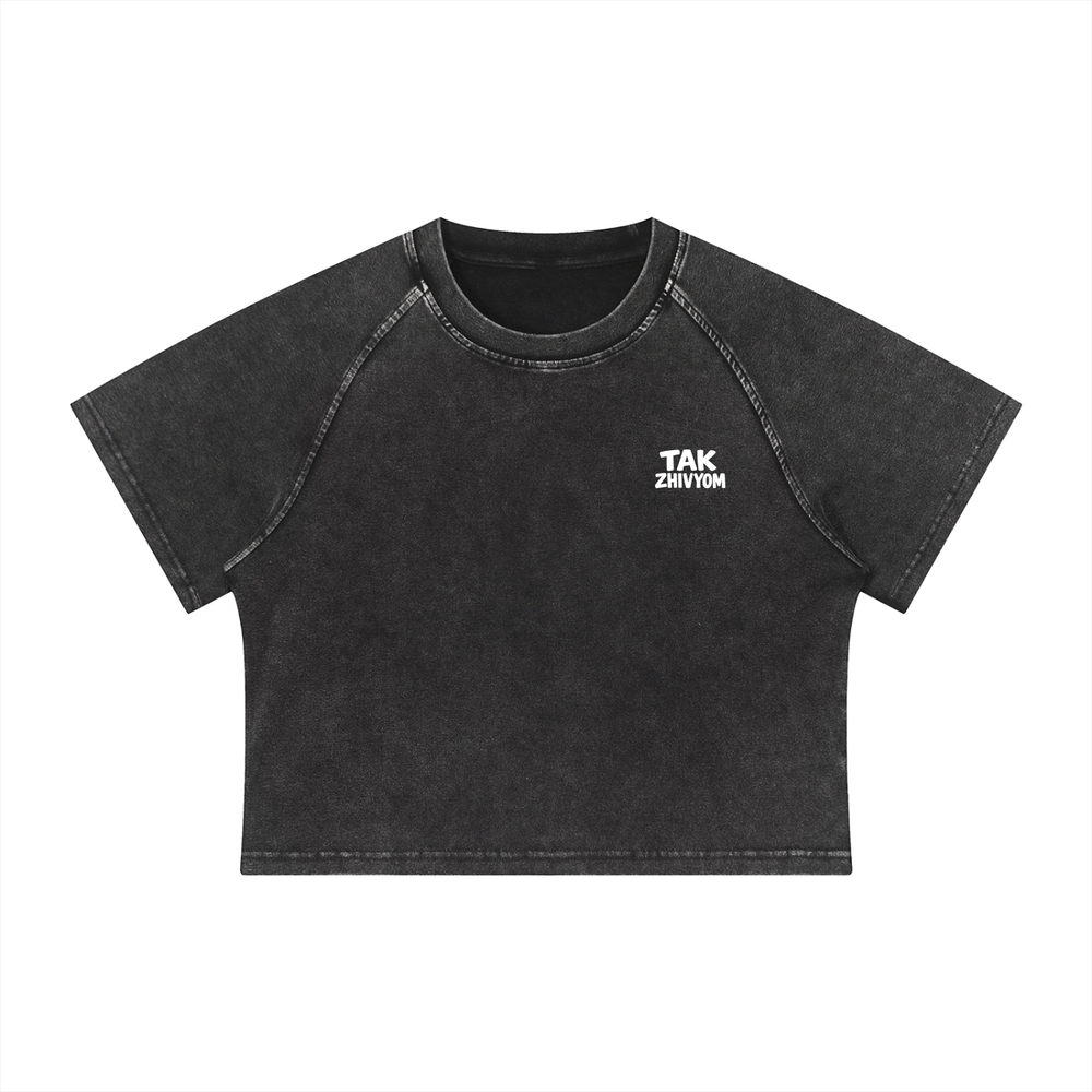 KAGDA SVADBA CROP WASHED SHIRT