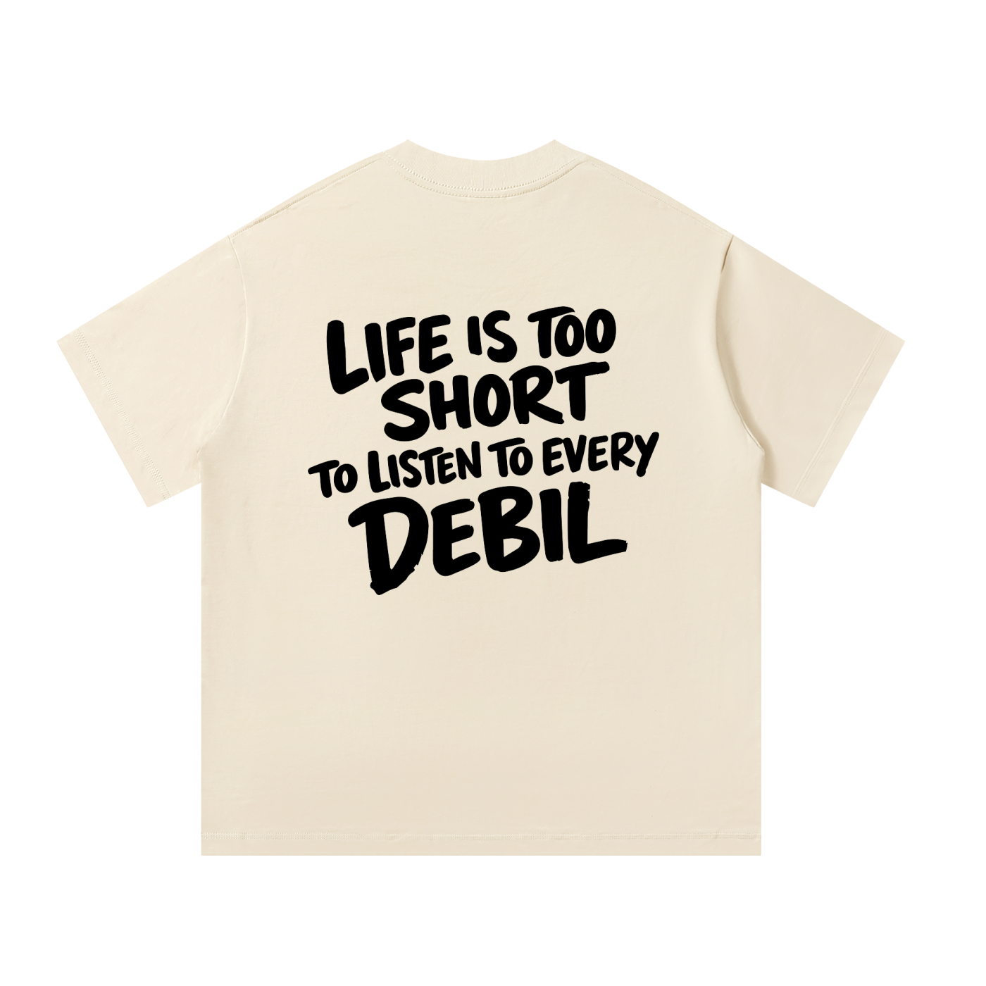 LIFE IS TOO SHORT OVERSIZED T-SHIRT INVIS