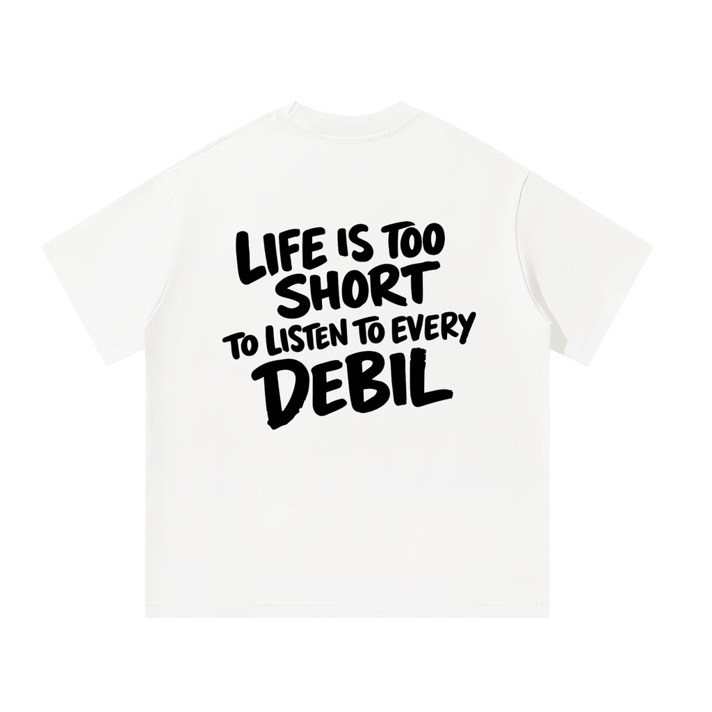 LIFE IS TOO SHORT OVERSIZED T-SHIRT INVIS