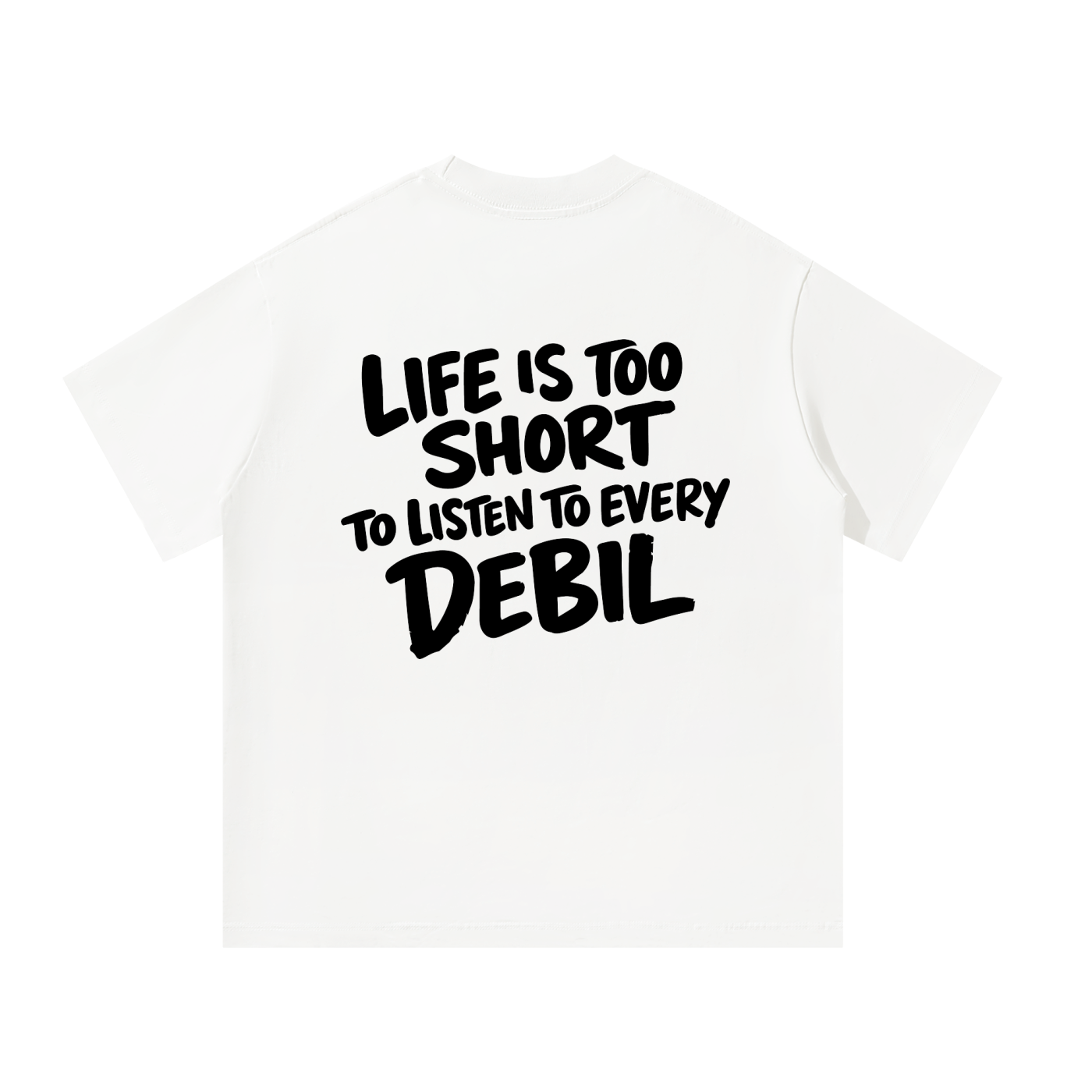 LIFE IS TOO SHORT OVERSIZED T-SHIRT INVIS