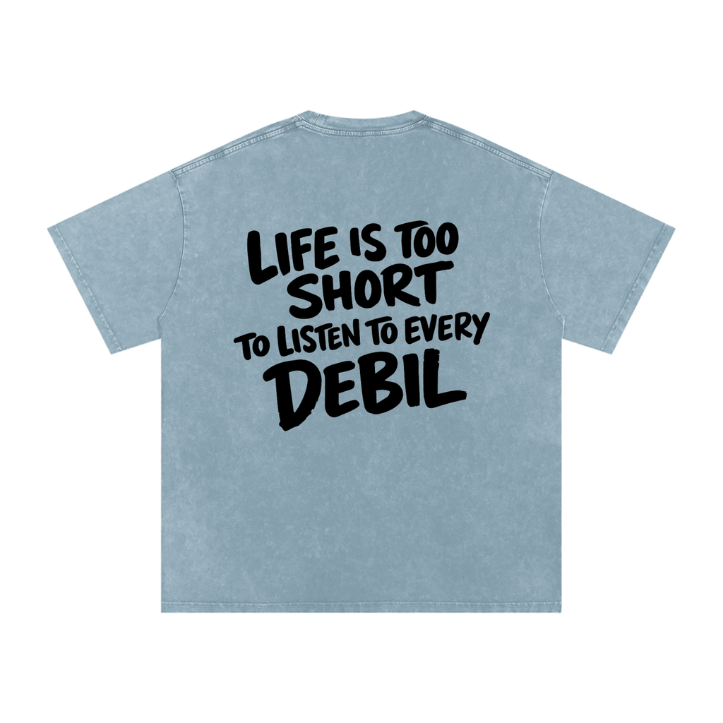 LIFE IS TOO SHORT WASHED T-SHIRT INVIS