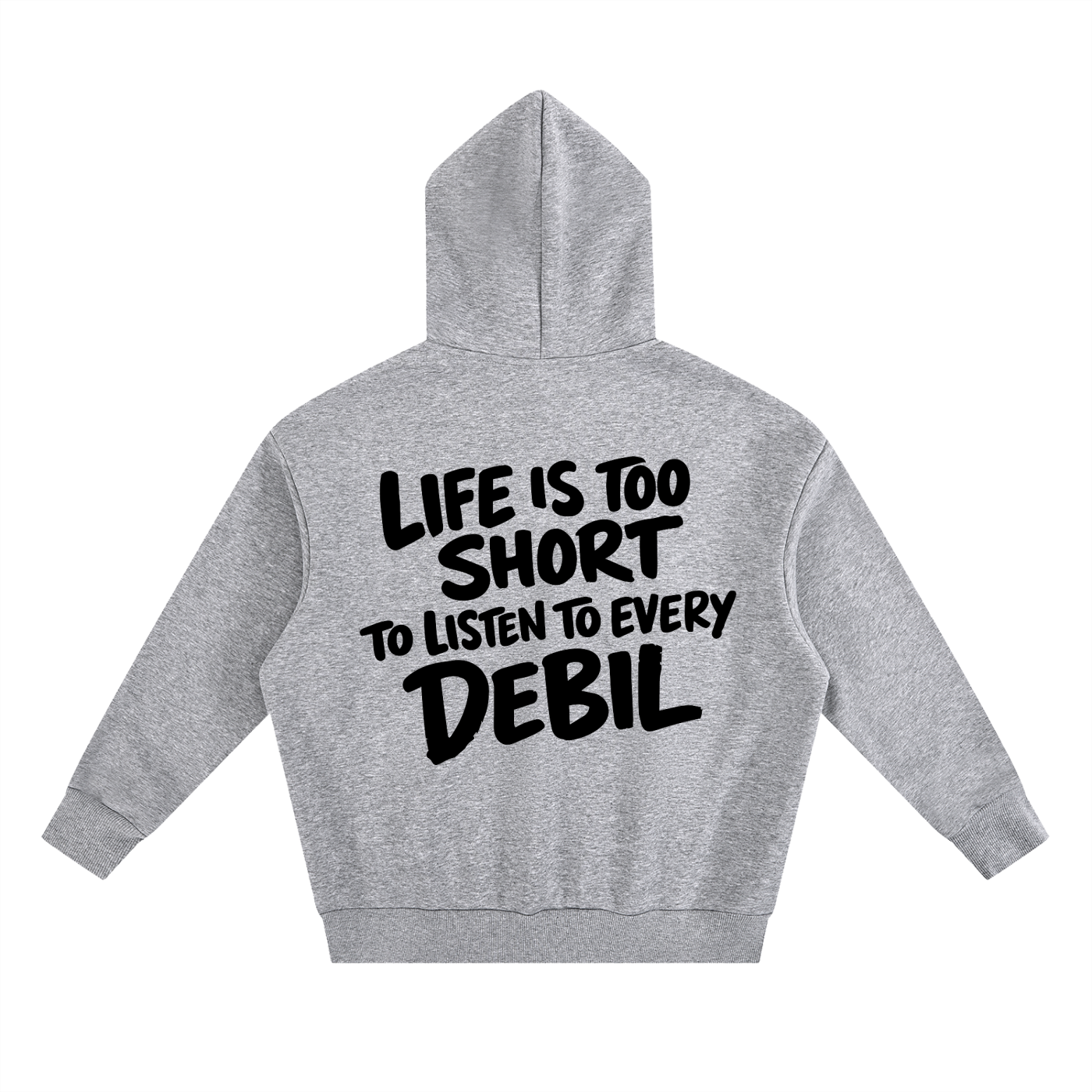 LIFE IS TOO SHORT FLEECE HOODIE INVIS