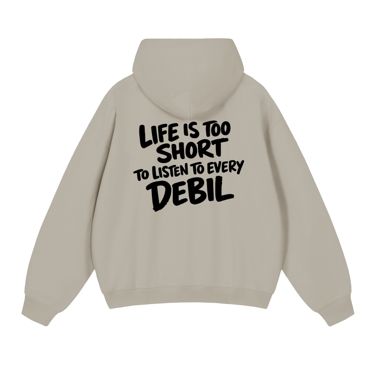 LIFE IS TOO SHORT HOODIE INVIS