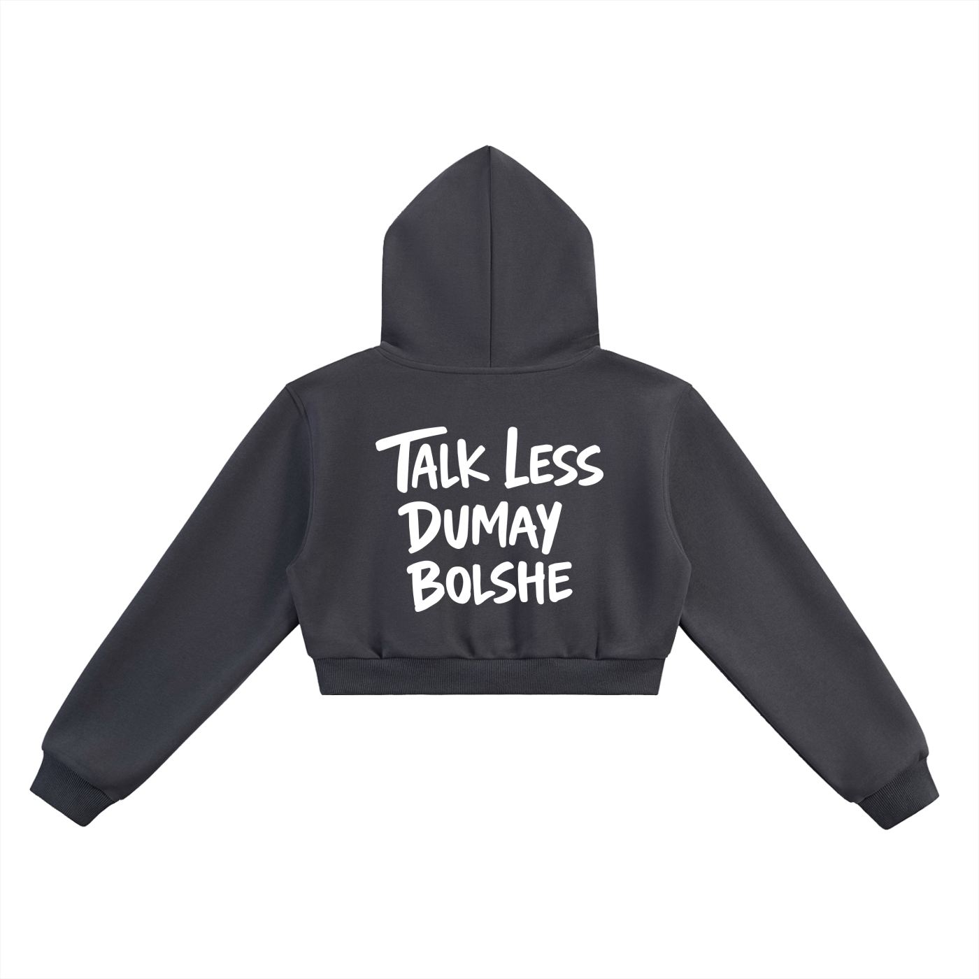 TALK LESS CROPPED HOODIE