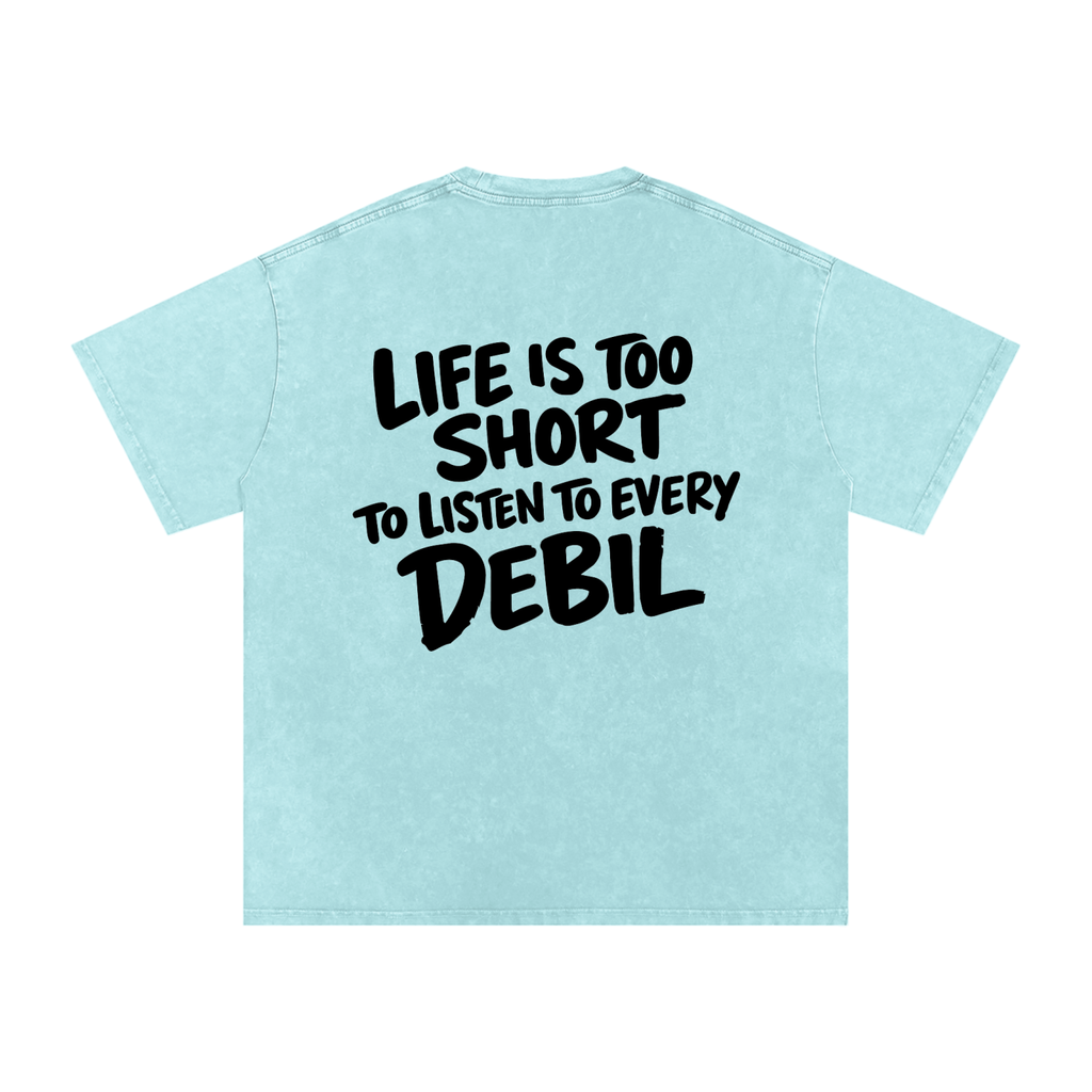 LIFE IS TOO SHORT WASHED T-SHIRT INVIS