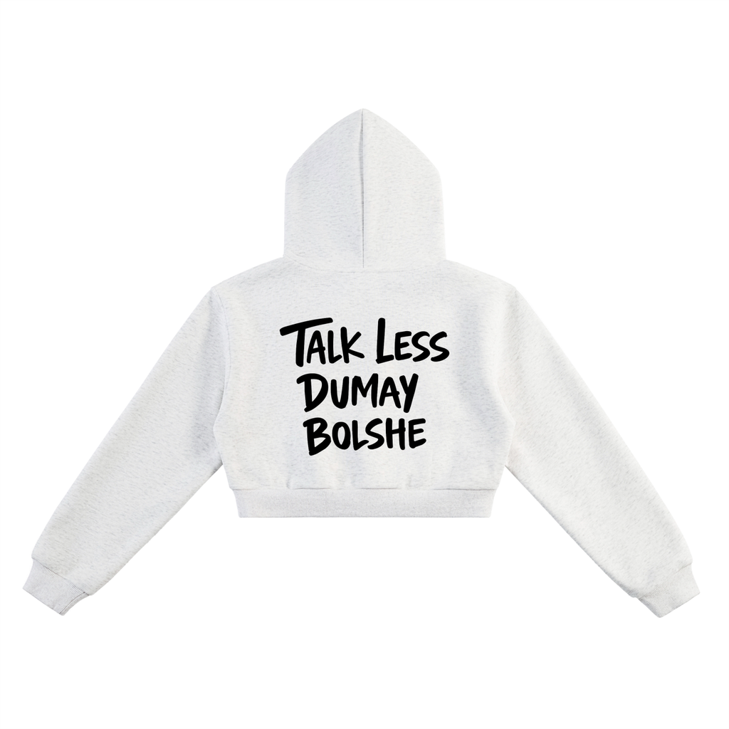 TALK LESS CROPPED HOODIE INVIS
