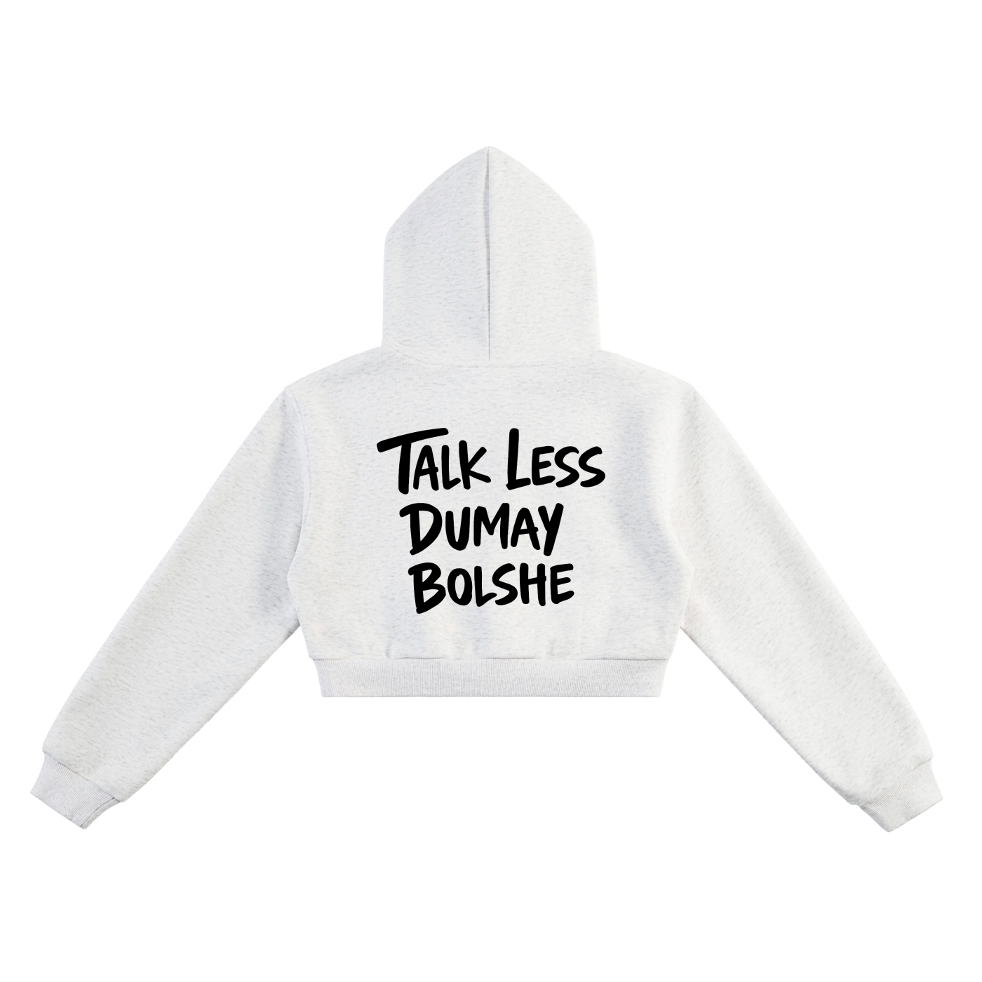 TALK LESS CROPPED HOODIE INVIS
