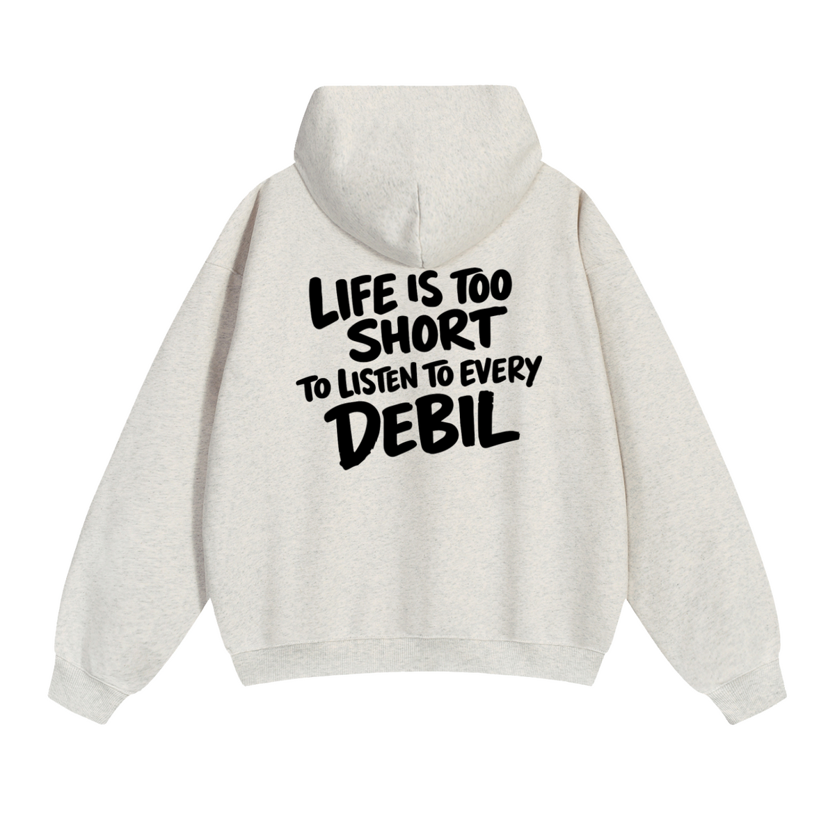 LIFE IS TOO SHORT HOODIE INVIS