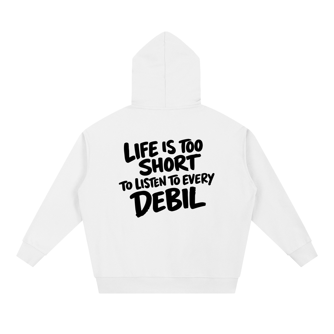 LIFE IS TOO SHORT HOODIE INVIS