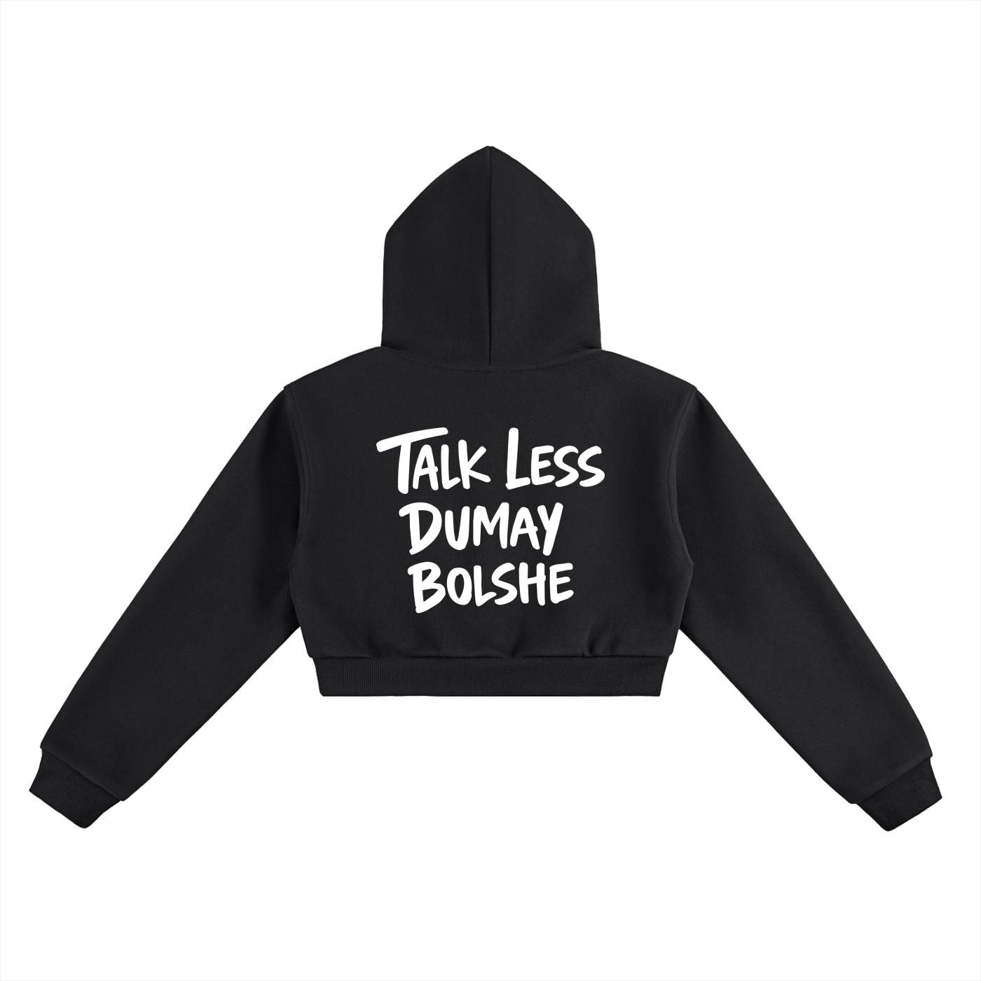 TALK LESS CROPPED HOODIE